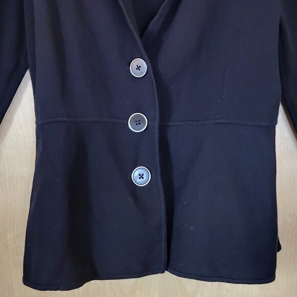Jones New York Signature Knit Cardigan Jacket Black Size Large - Picture 6 of 9